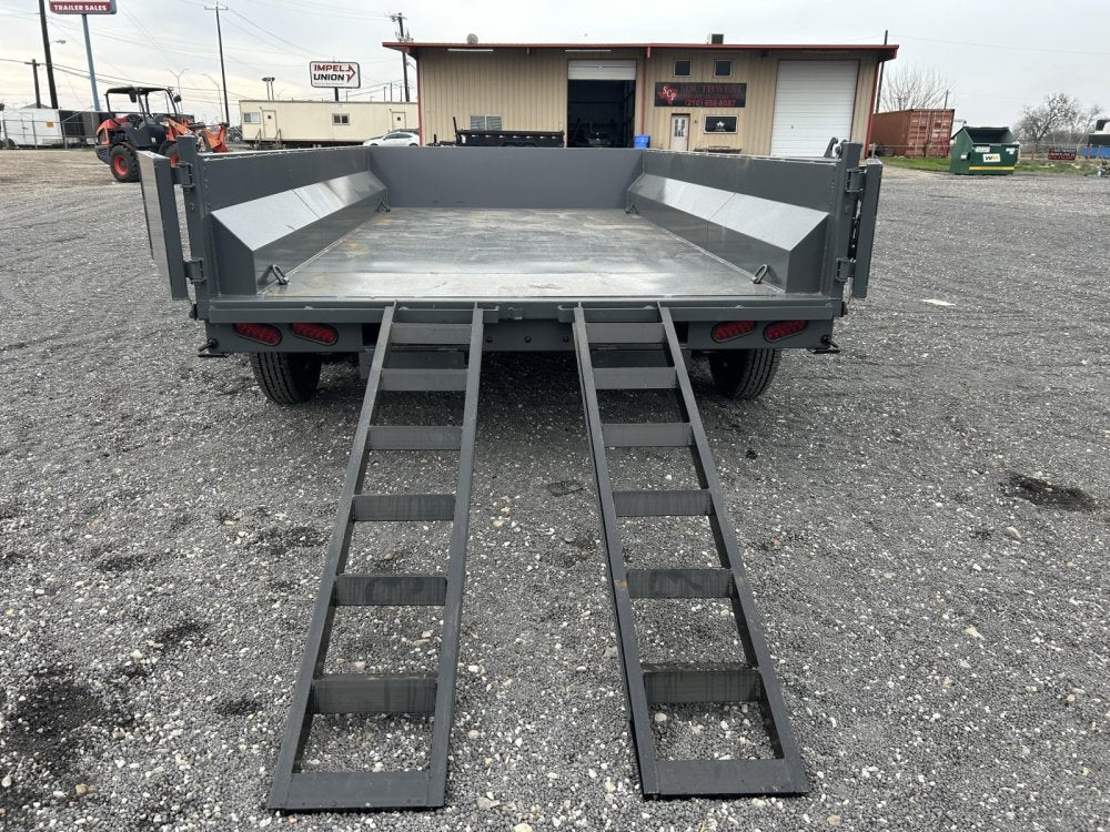 14' Stryker EDT Bumper Pull Dump Trailer 20" Side Walls - (2) 7k Axles 004055 - Stryker Dealership Group