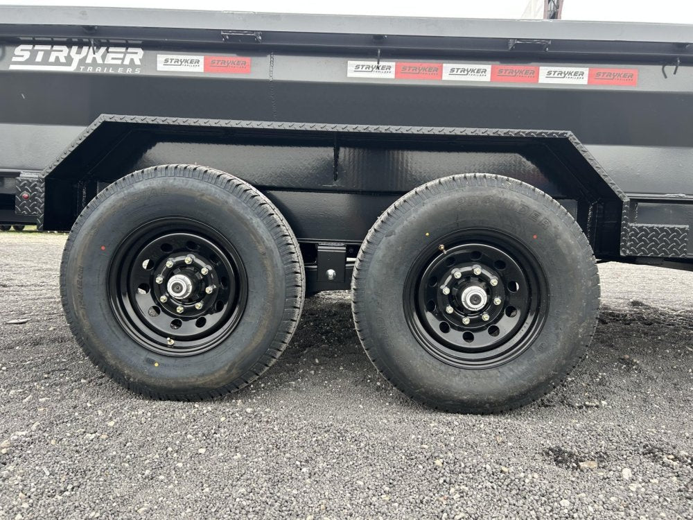 14' Stryker EDT Bumper Pull Dump Trailer 20" Side Walls - (2) 7k Axles 004055 - Stryker Dealership Group