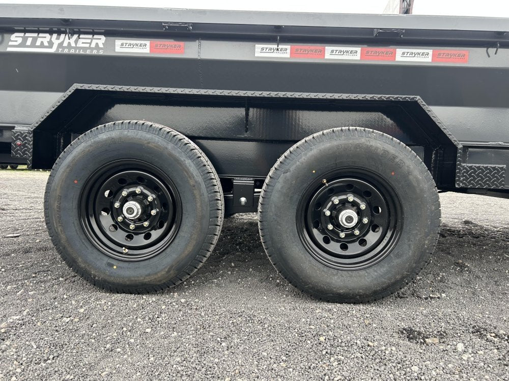 14' Stryker EDT Bumper Pull Dump Trailer 20" Side Walls - (2) 7k Axles 004242 - Stryker Dealership Group