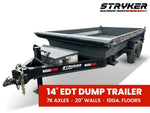 14' Stryker EDT Bumper Pull Dump Trailer 20" Side Walls - (2) 7k Axles 004267 - Stryker Dealership Group