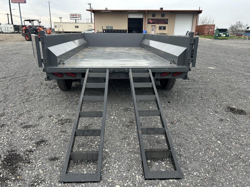 14' Stryker EDT Bumper Pull Dump Trailer 20" Side Walls - (2) 7k Axles 4242 - Stryker Dealership Group