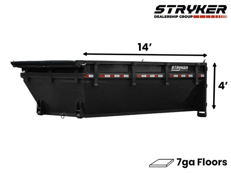 14' Stryker Roll Off Bin - 4' Side Walls 1397 - Stryker Dealership Group
