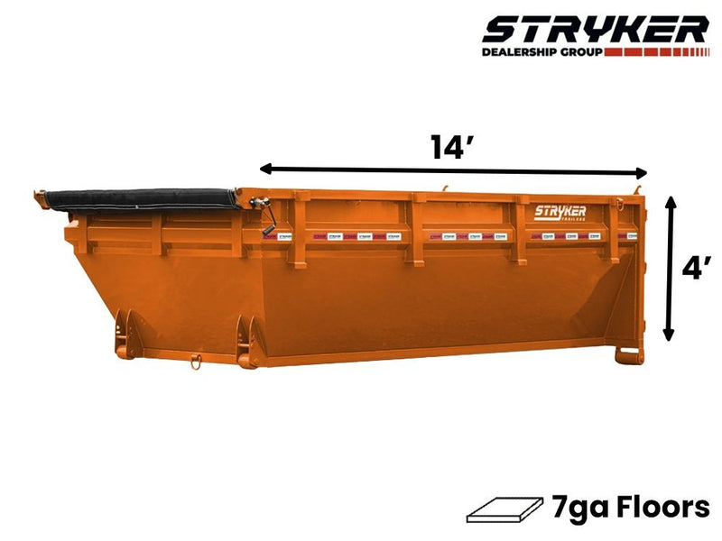 14' Stryker Roll Off Bin - 4' Side Walls 1399 - Stryker Dealership Group