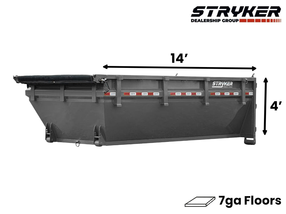 14' Stryker Roll Off Bin - 4' Side Walls 1464 - Stryker Dealership Group
