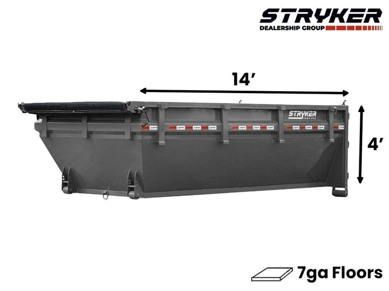 14' Stryker Roll Off Bin - 4' Side Walls 1469 - Stryker Dealership Group