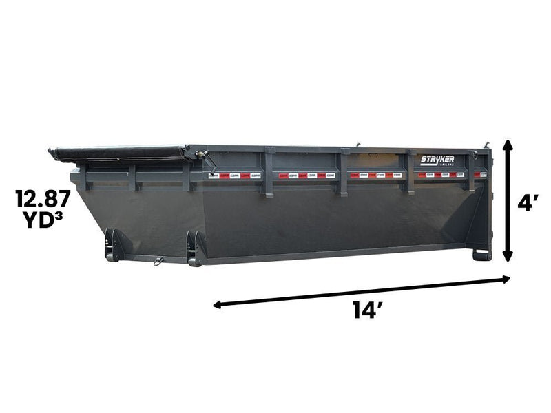 14' Stryker Roll Off Bin - 4' Side Walls 2-1288 - Stryker Dealership Group