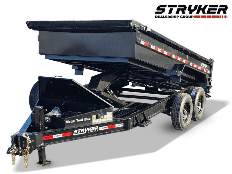 14' Stryker SDT Bumper Pull Dump Trailer 24" Side Walls - (2) 7k Axles 003779 - Stryker Dealership Group