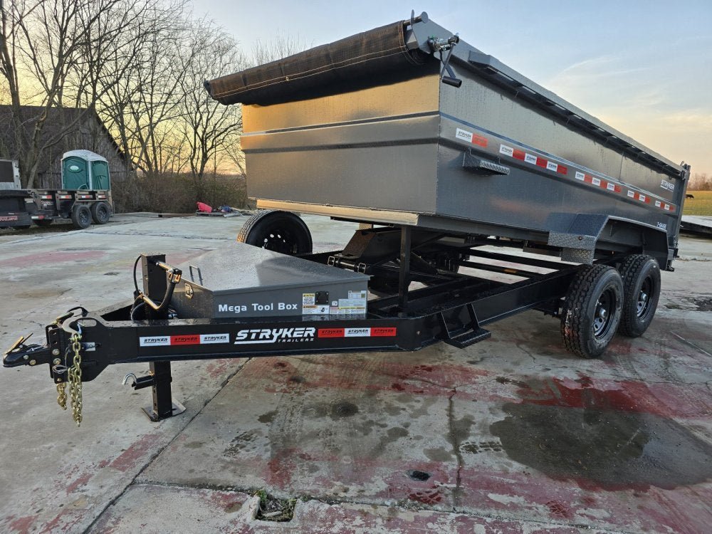 14' Stryker SDT Bumper Pull Dump Trailer 36" Side Walls - (2) 7k Axles 003762 - Stryker Dealership Group