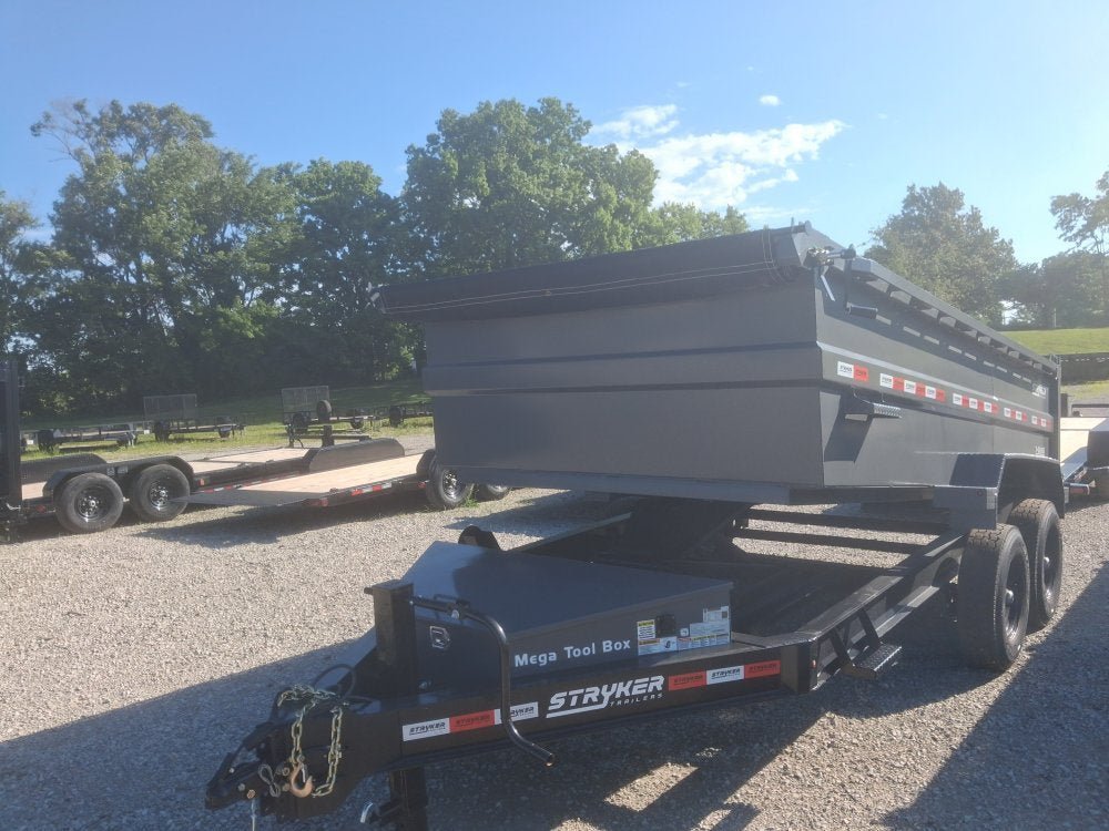 14' Stryker SDT Bumper Pull Dump Trailer 36" Side Walls - (2) 7k Axles 003762 - Stryker Dealership Group