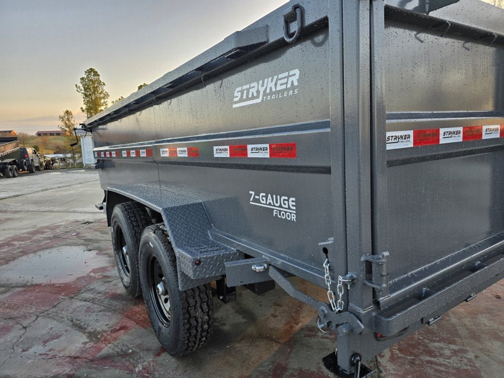 14' Stryker SDT Bumper Pull Dump Trailer 36" Side Walls - (2) 7k Axles 003762 - Stryker Dealership Group