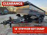 14' Stryker SDT Bumper Pull Dump Trailer 36" Side Walls - (2) 7k Axles 003762 - Stryker Dealership Group