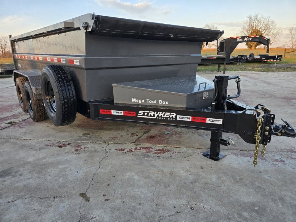 14' Stryker SDT Bumper Pull Dump Trailer 36" Side Walls - (2) 7k Axles 003762 - Stryker Dealership Group