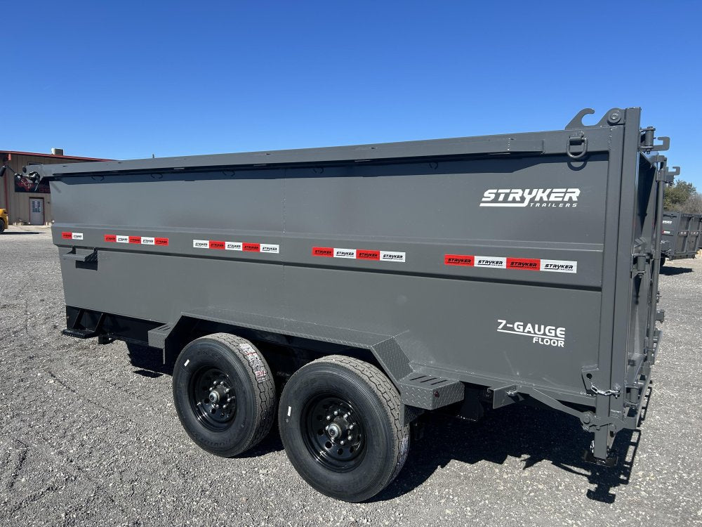14' Stryker SDT Bumper Pull Dump Trailer 48" Side Walls - (2) 7k Axles 3928 - Stryker Dealership Group
