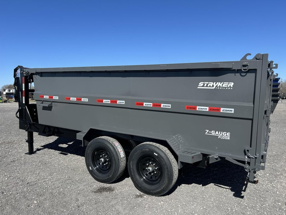 14' Stryker SDT Gooseneck Dump Trailer 48" Side Walls - (2) 7k Axles 3930 - Stryker Dealership Group