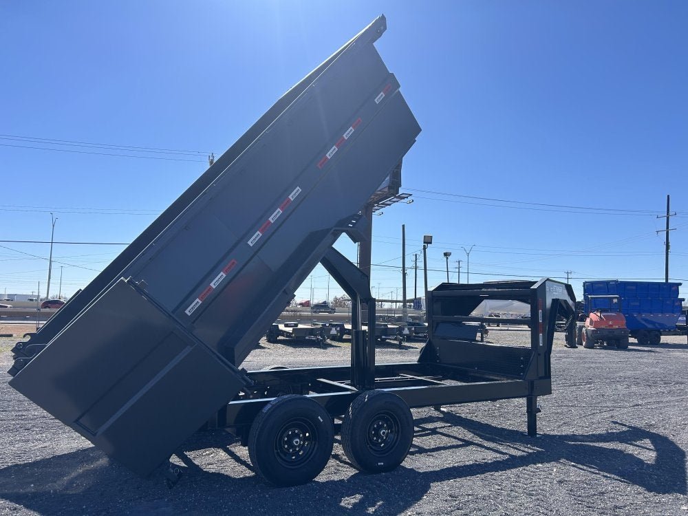 14' Stryker SDT Gooseneck Dump Trailer 48" Side Walls - (2) 7k Axles 3931 - Stryker Dealership Group