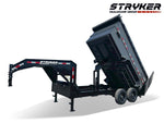 14' Stryker SDT Gooseneck Dump Trailer 48" Side Walls - (2) 7k Axles 3931 - Stryker Dealership Group
