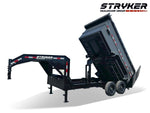 14' Stryker SDT Gooseneck Dump Trailer 48" Side Walls - (2) 7k Axles 3931 - Stryker Dealership Group
