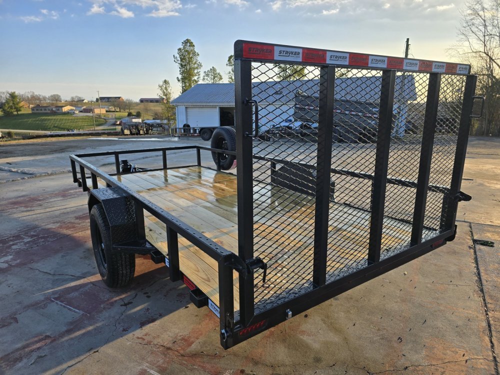 14' Utility Trailer (1) 3.5K Axle, 77" Wide 4' Gate 003765 - Stryker Dealership Group
