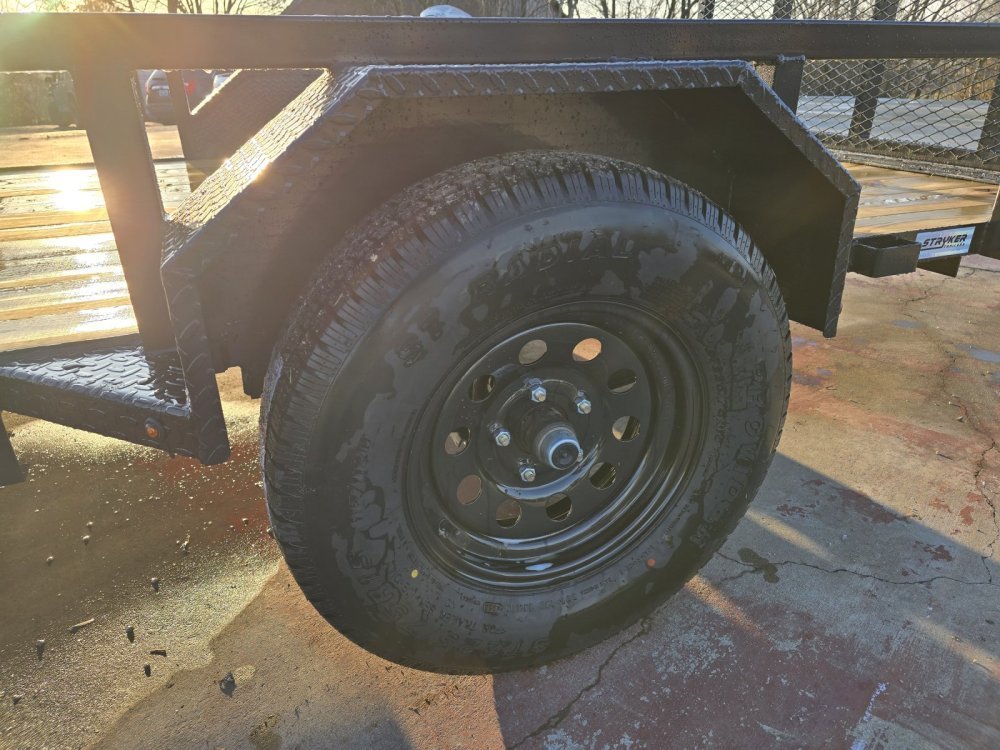 14' Utility Trailer (1) 3.5K Axle, 77" Wide 4' Gate 003765 - Stryker Dealership Group