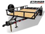 14' Utility Trailer (1) 3.5K Axle, 77" Wide 4' Gate 4159 - Stryker Dealership Group