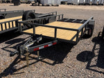 14' Utility Trailer (1) 3.5K Axle, 77" Wide 4' Gate 4159 - Stryker Dealership Group