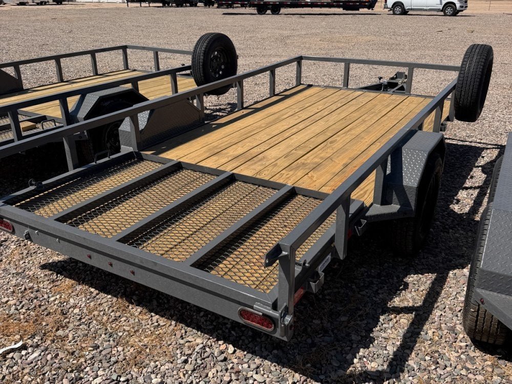 14' Utility Trailer (1) 3.5K Axle, 77" Wide 4' Gate 4159 - Stryker Dealership Group