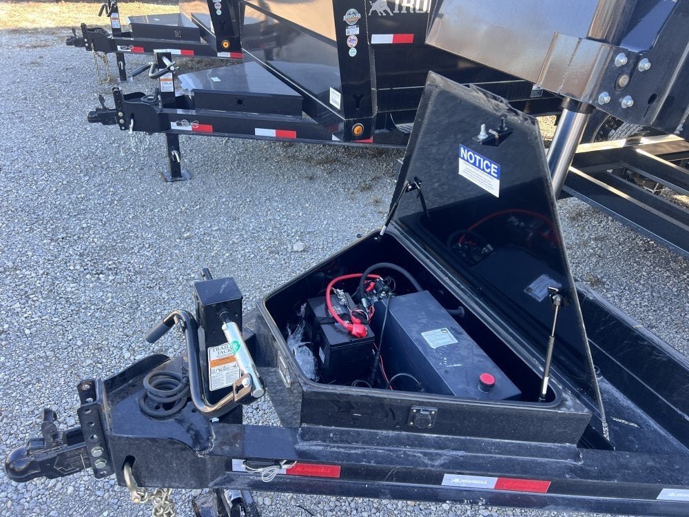 14' x 83" Iron Bull DTB Bumper Pull Dump Trailer 24" Side Walls - (2) 7,000 lb Axles, Telescopic 108275 - Stryker Dealership Group