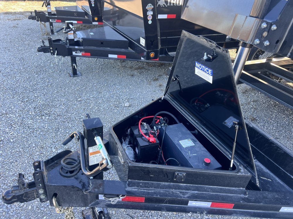 14' x 83" Iron Bull DTB Bumper Pull Dump Trailer 24" Side Walls - (2) 7,000 lb Axles, Telescopic 108275 - Stryker Dealership Group