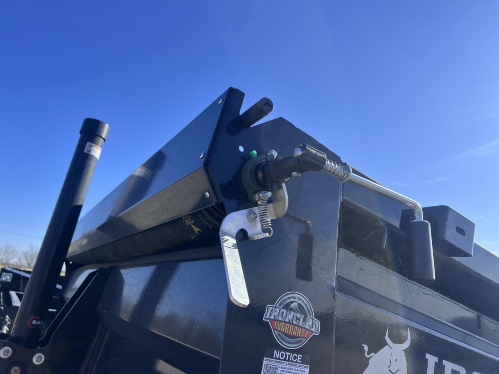 14' x 83" Iron Bull DTB Bumper Pull Dump Trailer 24" Side Walls - (2) 7,000 lb Axles, Telescopic 110018 - Stryker Dealership Group