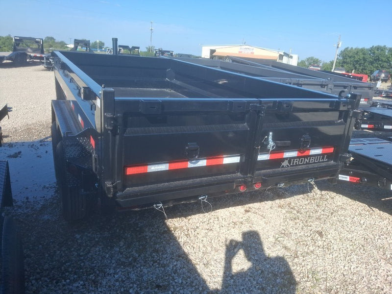 14' x 83" Iron Bull DTB Bumper Pull Dump Trailer 24" Side Walls - (2) 7,000 lb Axles, Telescopic 110018 - Stryker Dealership Group