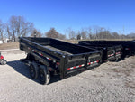 14' x 83" Iron Bull DTB Bumper Pull Dump Trailer 24" Side Walls - (2) 7,000 lb Axles, Telescopic 110018 - Stryker Dealership Group