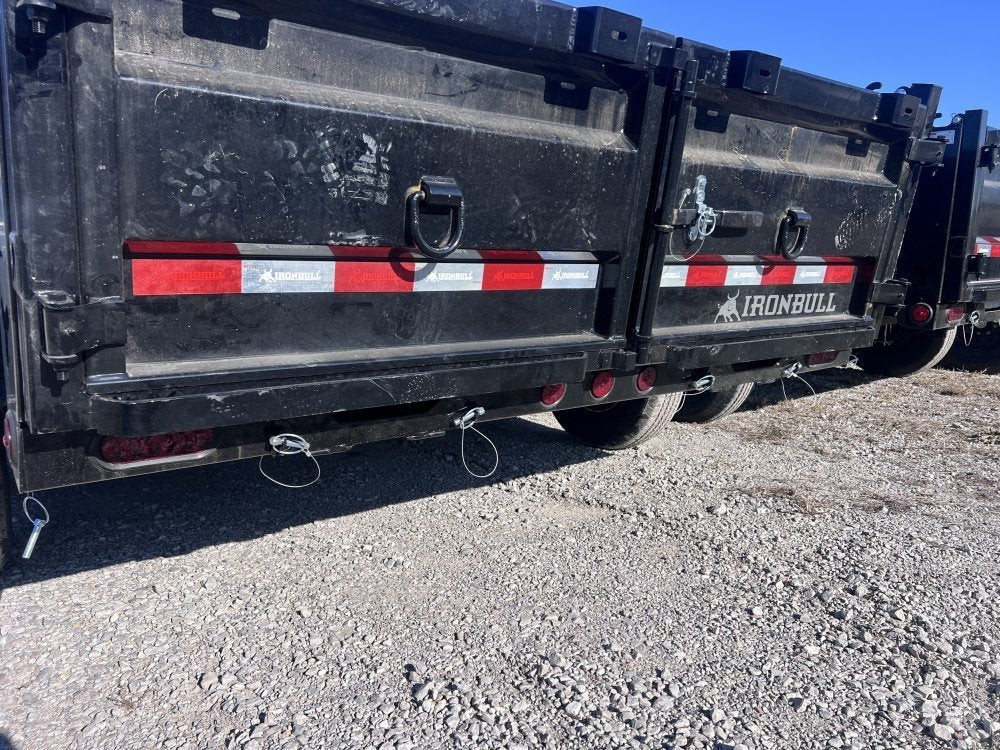 14' x 83" Iron Bull DTB Bumper Pull Dump Trailer 24" Side Walls - (2) 7,000 lb Axles, Telescopic 110018 - Stryker Dealership Group