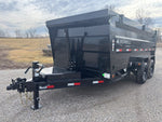 14' x 83" Iron Bull DTB Bumper Pull Dump Trailer 48" Side Walls - (2) 7,000 lb Axles, Telescopic 110771 - Stryker Dealership Group