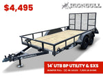 14' x 83" Iron Bull UTB Bumper Pull Utility Trailer - (2) 3,500 lb Axles 112464 - Stryker Dealership Group
