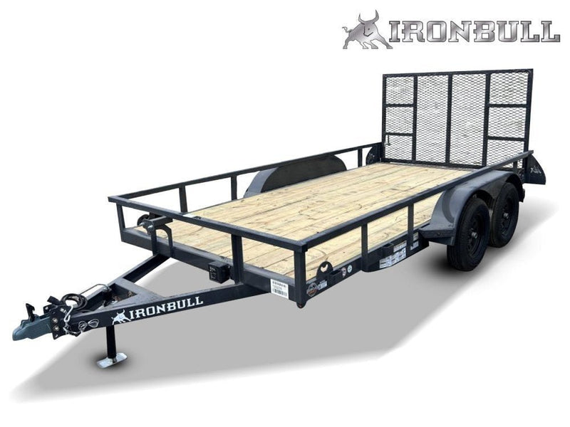 14' x 83" Iron Bull UTB Bumper Pull Utility Trailer - (2) 3,500 lb Axles 112464 - Stryker Dealership Group