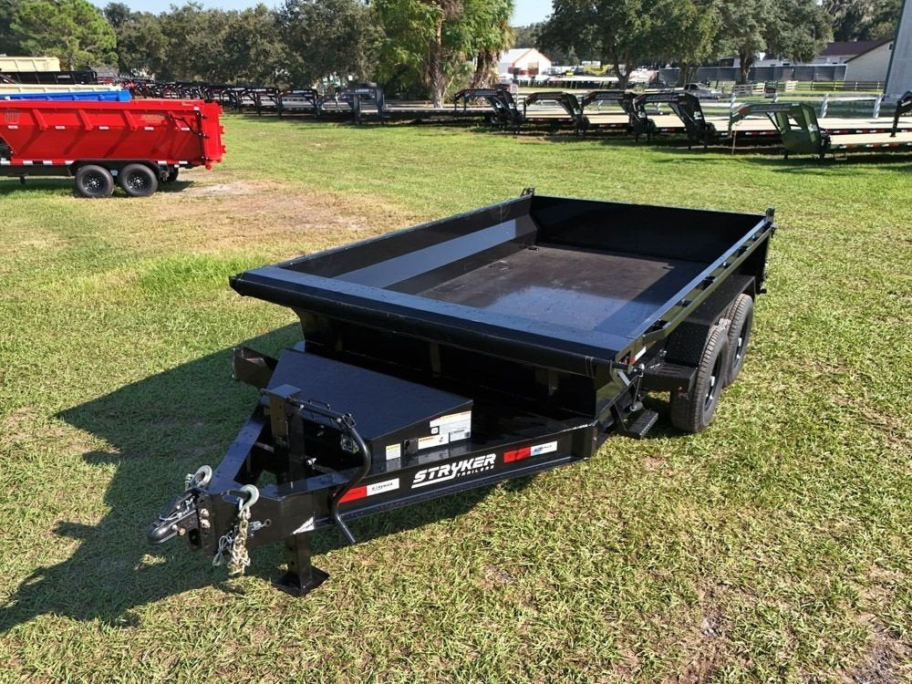12' Stryker EDT Bumper Pull Dump Trailer 20" Side Walls - (2) 7k Axles 004048