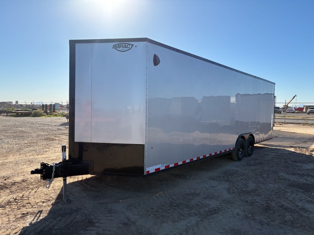 8.5 x 28 Tremor SE Flat Top Sloped V Nose Enclosed Trailer - (2) 7000 lb Axle 129562