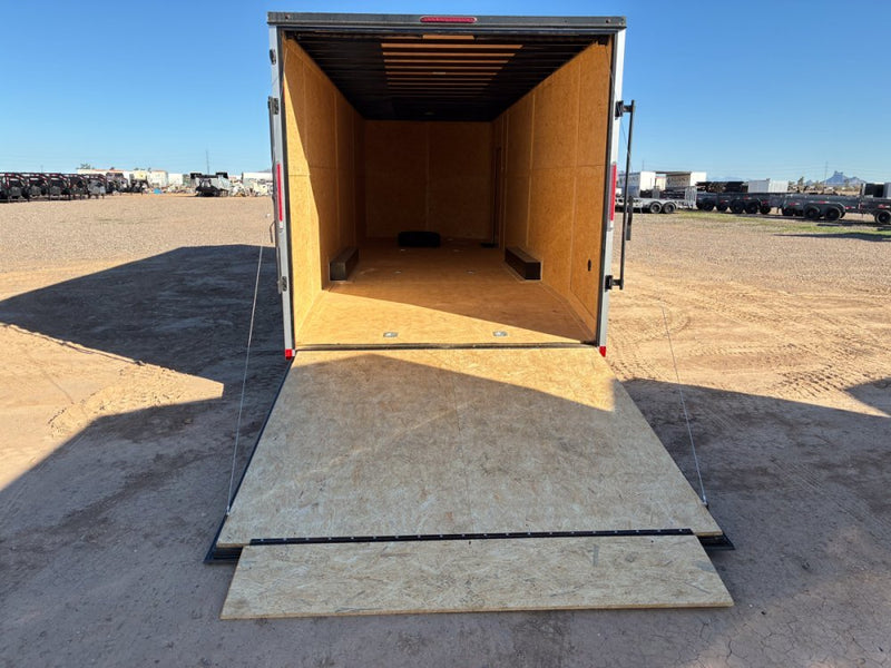 8.5 x 28 Tremor SE Flat Top Sloped V Nose Enclosed Trailer - (2) 7000 lb Axle 129562