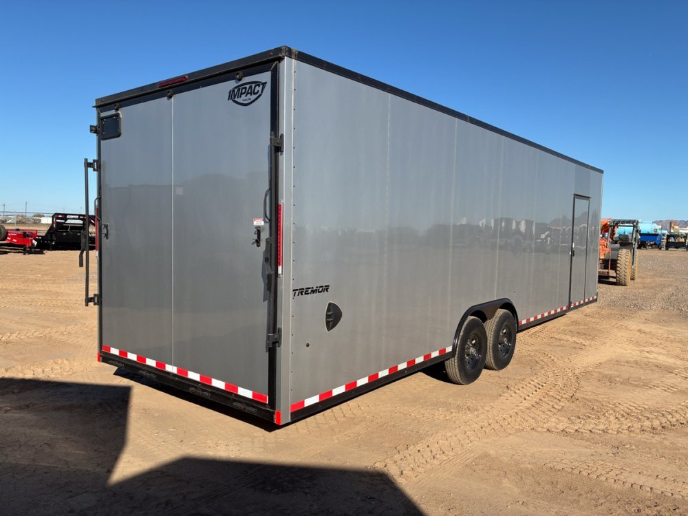 8.5 x 28 Tremor SE Flat Top Sloped V Nose Enclosed Trailer - (2) 7000 lb Axle 129562