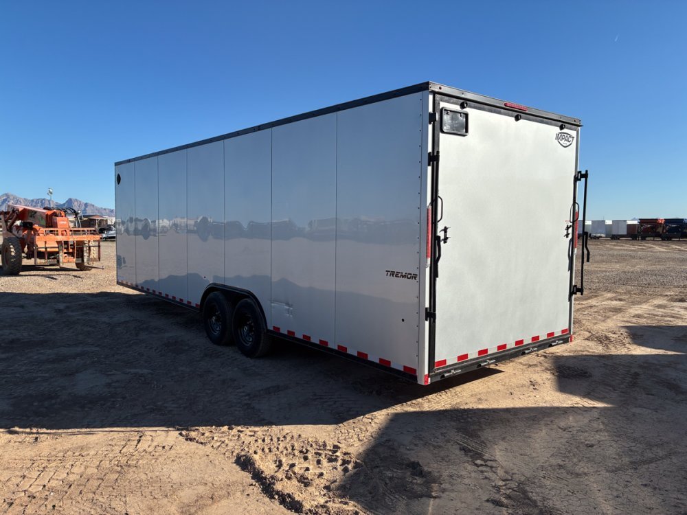 8.5 x 28 Tremor SE Flat Top Sloped V Nose Enclosed Trailer - (2) 7000 lb Axle 129562