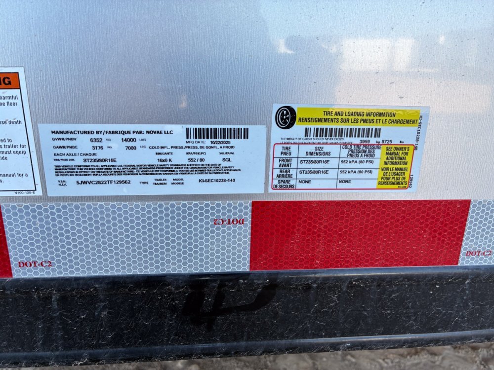 8.5 x 28 Tremor SE Flat Top Sloped V Nose Enclosed Trailer - (2) 7000 lb Axle 129562