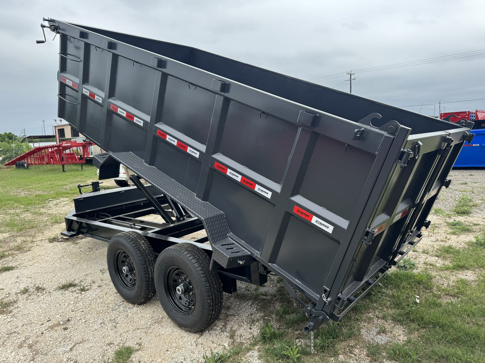 14' BP Dump Trailer 4ft Sides (2) 7k Axles 001473 - Dump Trailers BP - Stryker Dealership Group