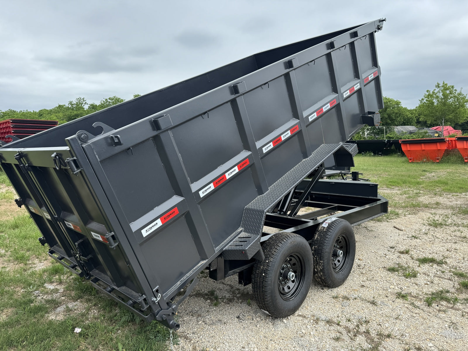 14' BP Dump Trailer 4ft Sides (2) 7k Axles 001473 - Dump Trailers BP - Stryker Dealership Group