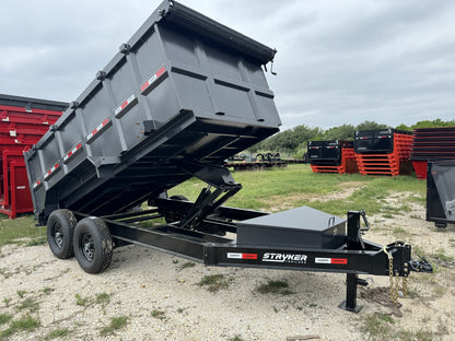 14' BP Dump Trailer 4ft Sides (2) 7k Axles 001473 - Dump Trailers BP - Stryker Dealership Group