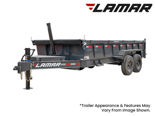 14' DT Bumper Pull Dump 36" Sides - 7K Axles - Telescopic Lift - DT3 Professional - Stryker Dealership Group
