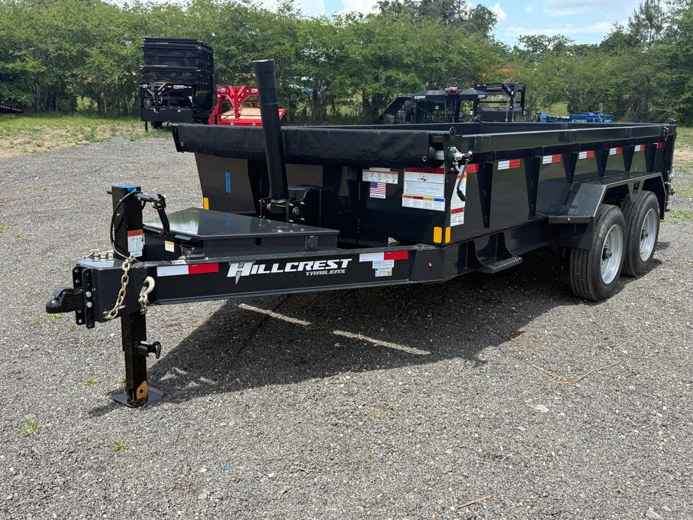 14' Dump Trailer BP 24" Side Walls - Telescopic lift - 8k Axles - Bumper Pull Dump - Dump Trailers - Stryker Dealership Group