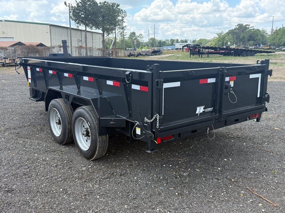 14' Dump Trailer BP 24" Side Walls - Telescopic lift - 8k Axles - Bumper Pull Dump - Dump Trailers - Stryker Dealership Group