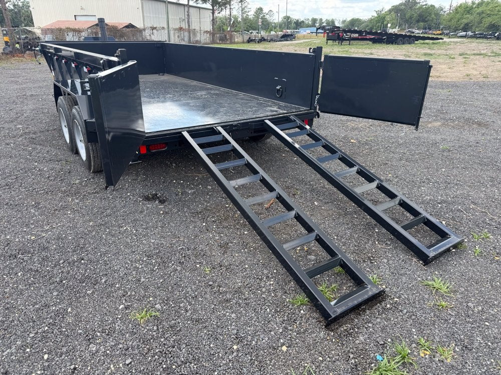 14' Dump Trailer BP 24" Side Walls - Telescopic lift - 8k Axles - Bumper Pull Dump - Dump Trailers - Stryker Dealership Group