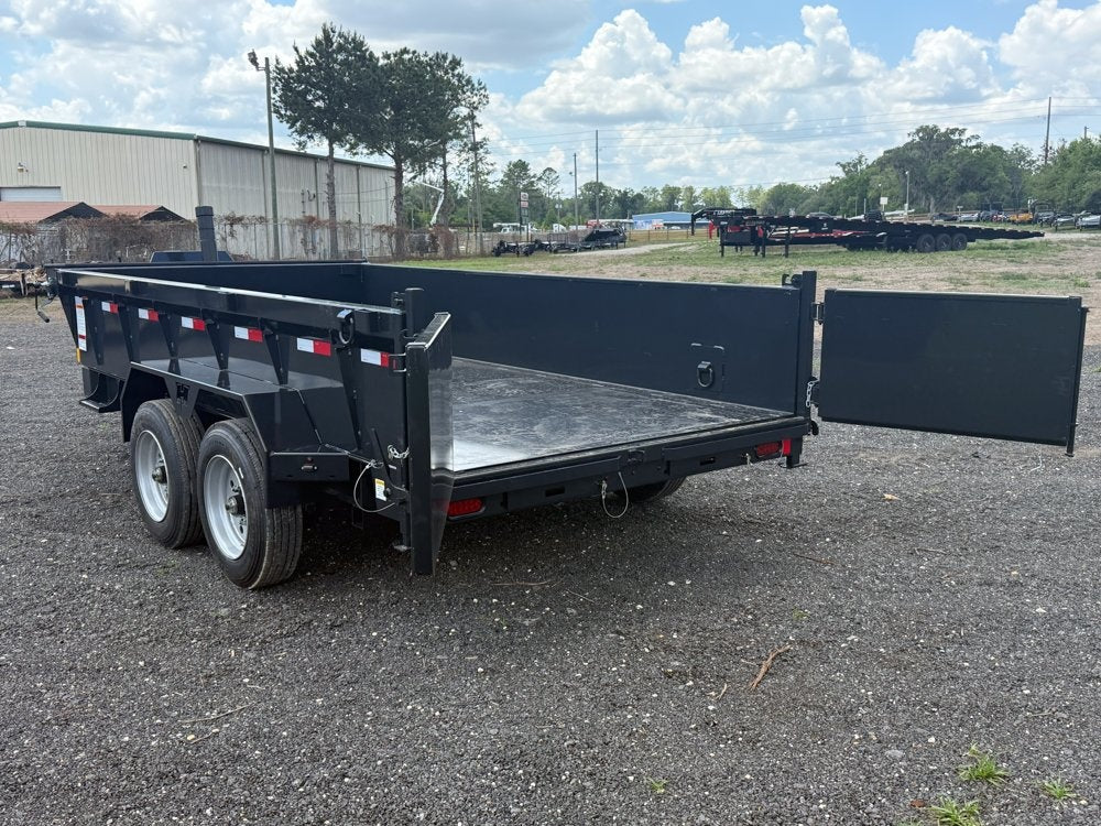 14' Dump Trailer BP 24" Side Walls - Telescopic lift - 8k Axles - Bumper Pull Dump - Dump Trailers - Stryker Dealership Group