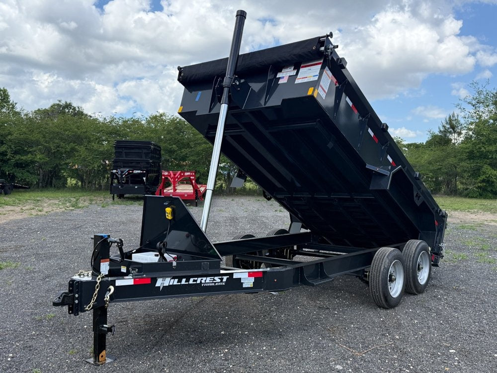 14' Dump Trailer BP 24" Side Walls - Telescopic lift - 8k Axles - Bumper Pull Dump - Dump Trailers - Stryker Dealership Group
